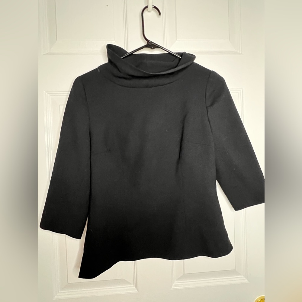 Talbots Black Hick Neck Blouse
